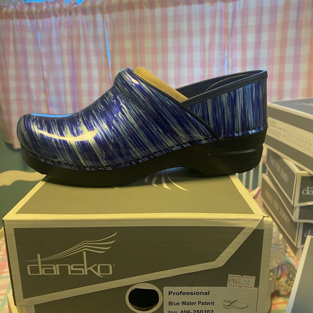 DANSKO CLOGS- Brand New Blue Water Size 39